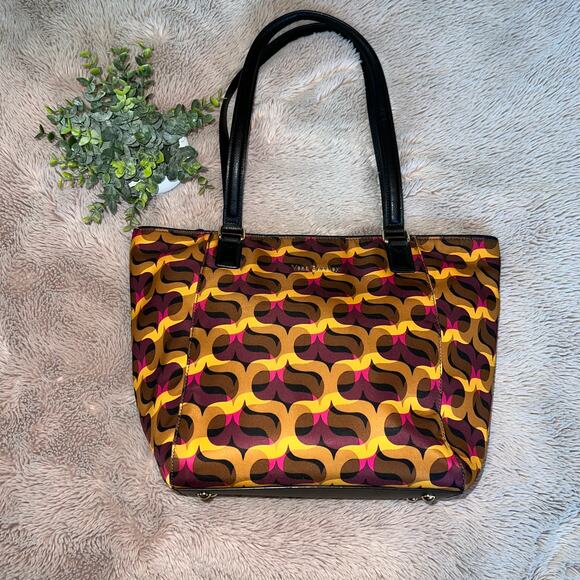 Vera Bradley Handbags - Vera Bradley Orange/Pink Modern Lights Ella Medium-Sized Tote